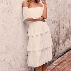 Lulus white texted dress